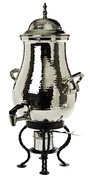 (b)HAMMERED STAINLESS STEEL COFFEE URN (50 CUPS)