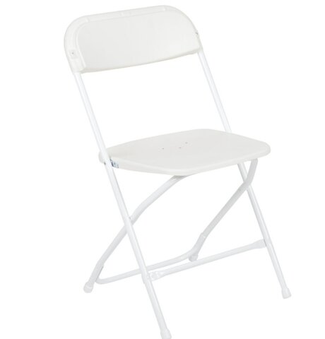 white foldable chairs 