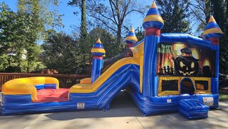 Halloween slide and bounce house