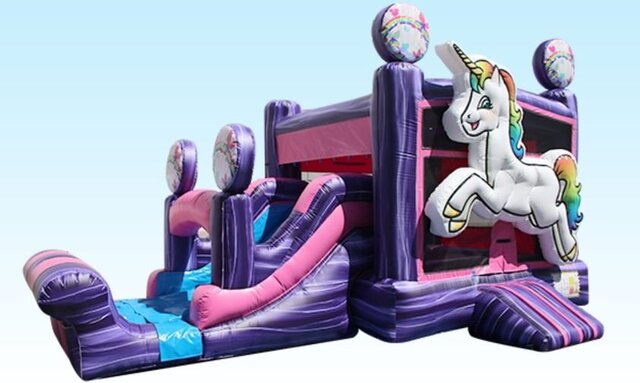 Mega Unicorn Bounce House Slide Combo
