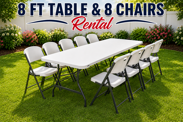 1 Table 8 foot & 8 Chairs 1 Table 8 foot & 8 Chairs