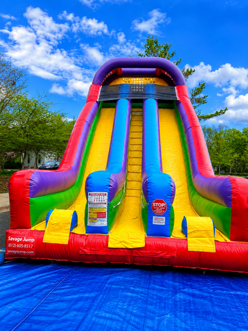 22ft - Double Lane Giant Slide - DRY ONLY 22ft - Double Lane Giant Slide - DRY ONLY
