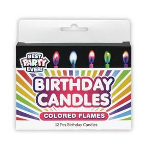 Birthday Candles Colored Flames Birthday Candles Colored Flames