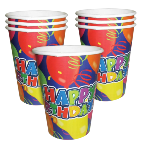 Happy Birthday Colorful Cups Happy Birthday Colorful Cups
