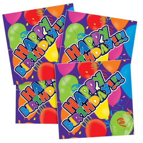 Happy Birthday Colorful Napkins Happy Birthday Colorful Napkins