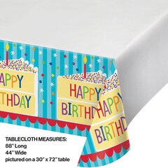 Birthday Cake Plastic Table Cover