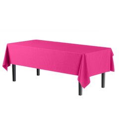 Cerise Pink Plastic Table Cover