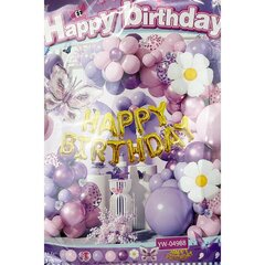 Happy Birthday Decoration Balloon Set- Purple