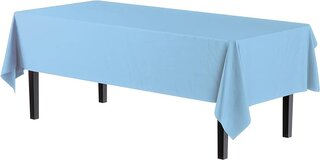 Light Blue Plastic Table Cover