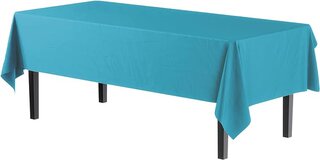 Turquoise Plastic Table Cover