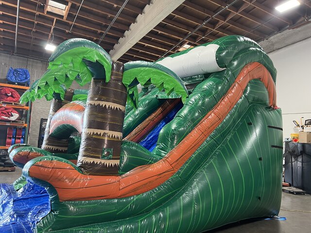 Tropical Oasis Inflatable water slide
