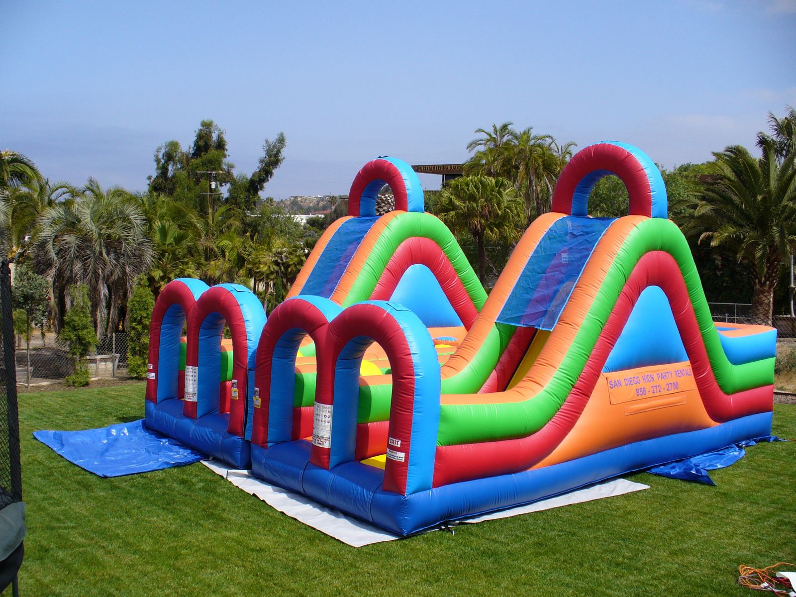 Dual lane Turbo Rush Inflatable Obstacle Course