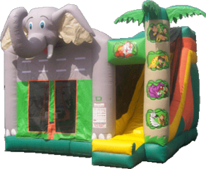 Jungle Adventure 4-1 Bounce House with Slide