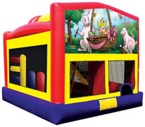 Easter Combo 5-1 Bounce House with Slide