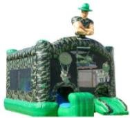 Military Bounce House with Slide