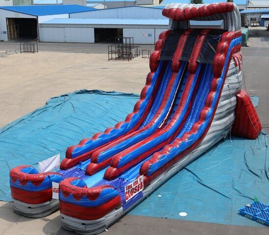 Hot Lava 24 ft Dual Lane Wet/Dry Slide Hot Lava 24 ft Dual Lane Wet/Dry Slide