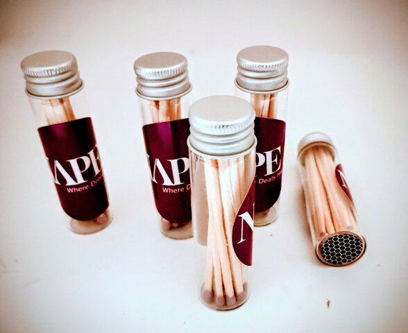 Custom Printed Stickers for Match Tubes Custom Printed Stickers for Match Tubes