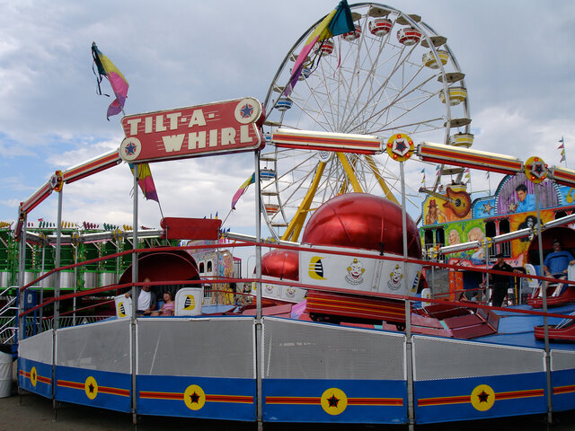 Tilt-a-whirl ride Tilt-a-whirl ride