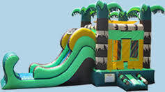 Tropical Moonwalk Slide Combo Inflatable Tropical Moonwalk Slide Combo Inflatable