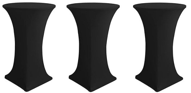 Black Spandex Cocktail Table Cover Black Spandex Cocktail Table Cover