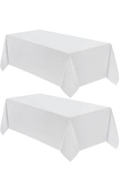 6 ft Rectangle White Linen