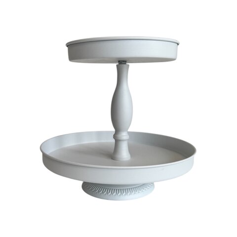 White Two-Tier Serving Stand White Two-Tier Serving Stand