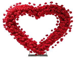 Floral Red Heart Backdrop with stand