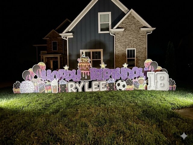 longerblackrainbowglitterbirthdayyardsign longerblackrainbowglitterbirthdayyardsign