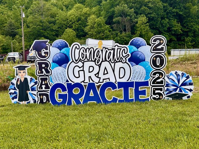 Congrats Grad - Blue, Navy, & White Congrats Grad - Blue, Navy, & White