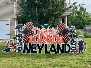 Orange & Black Congrats Grad