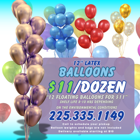 Latex Balloons - Half of Dozen Latex Balloons - Half of Dozen