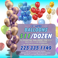 Single 12'' Latex Balloon