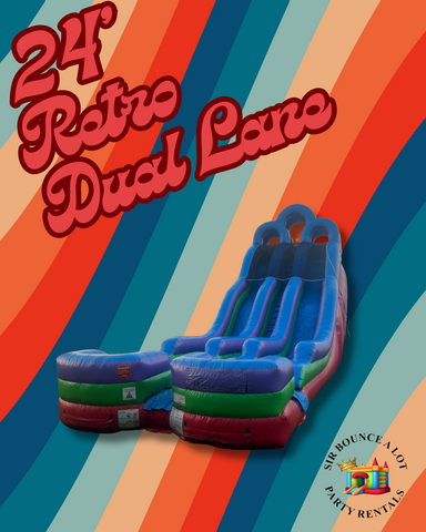 24' Retro Dual Lane Slide 24' Retro Dual Lane Slide