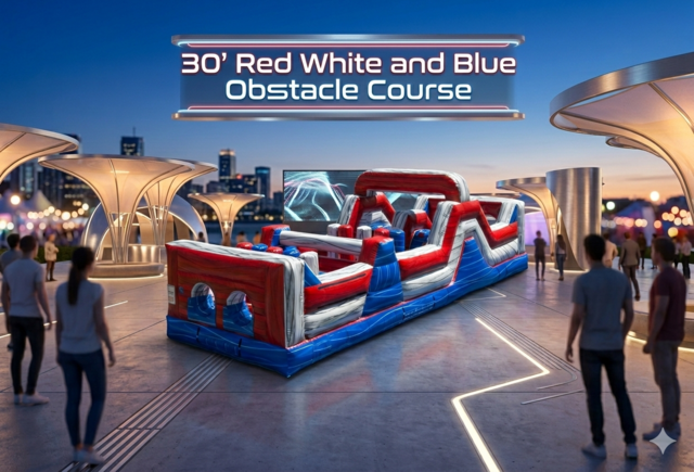 30' Red White and Blue Obstacle Course 30' Red White and Blue Obstacle Course