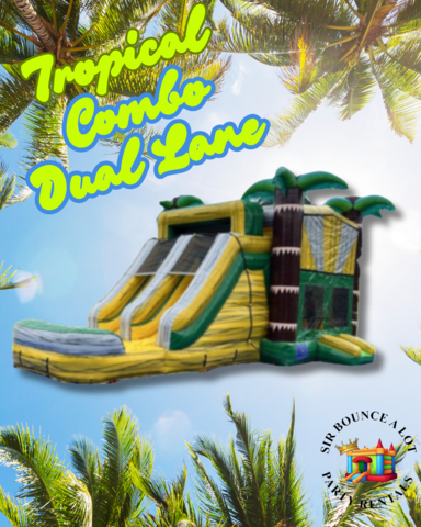 Tropical Bounce Combo Dual Lane Tropical Bounce Combo Dual Lane