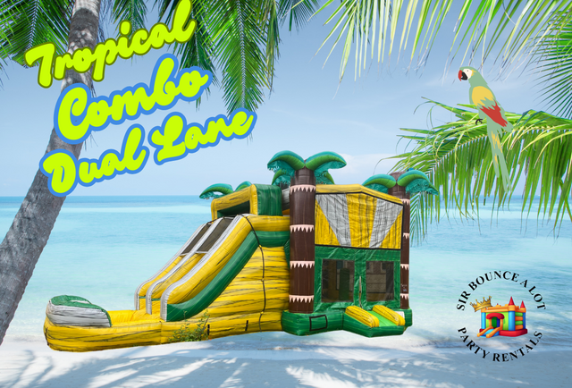 Tropical Bounce Combo Dual Lane Tropical Bounce Combo Dual Lane