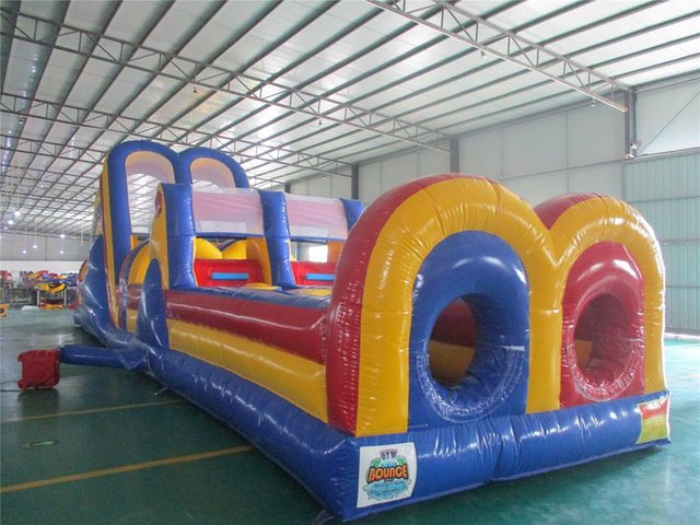 55ft Obstacle Course w/ 18ft Dual Slide