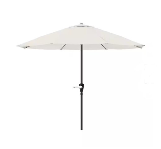 10ft Market Umbrella (Color: White) With Base 10ft Market Umbrella (Color: White) With Base