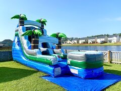 15ft Tropical Palm Tree Water Slide