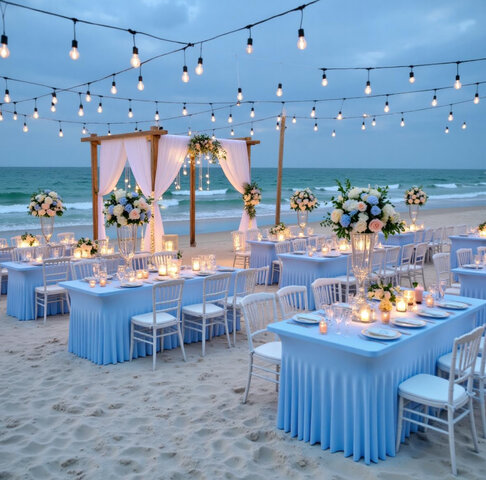 6ft Baby Blue Fitted Tablecloths 6ft Baby Blue Fitted Tablecloths