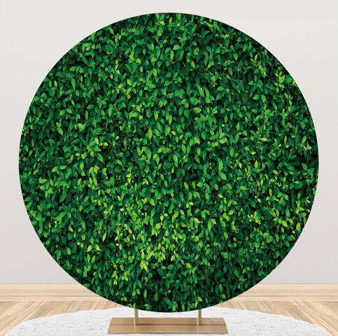 7ft Green Leaves Round Backdrop 7ft Green Leaves Round Backdrop