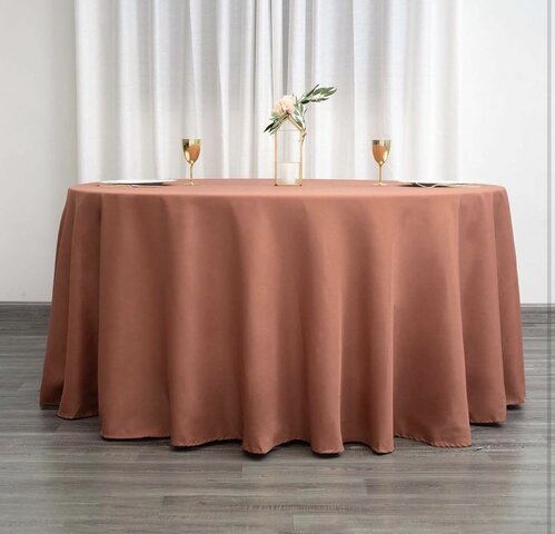 Round Terracotta Linens Round Terracotta Linens