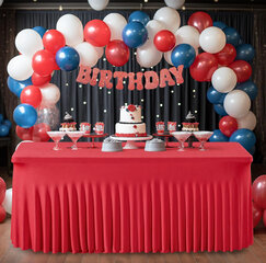 8ft Red Tablecloth