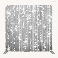 8ft Photo Booth Backdrop Silver