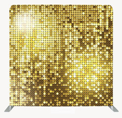 8ft Photo Booth Backdrop Gold