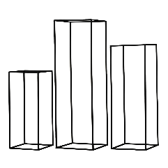 Rectangular Tall Metal Frame Stand Centerpiece 3 pcs set Rectangular Tall Metal Frame Stand Centerpiece 3 pcs set