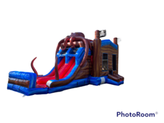 Pirate Ship Bounce House Slide Combo