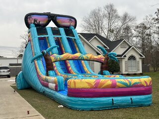 20’ Dual Lane South Beach Waterslide