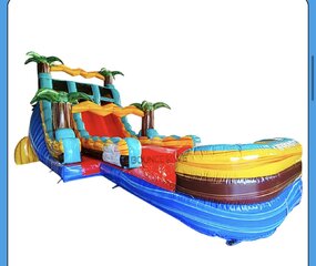 19’ Tropic Shock Double Lane Waterslide