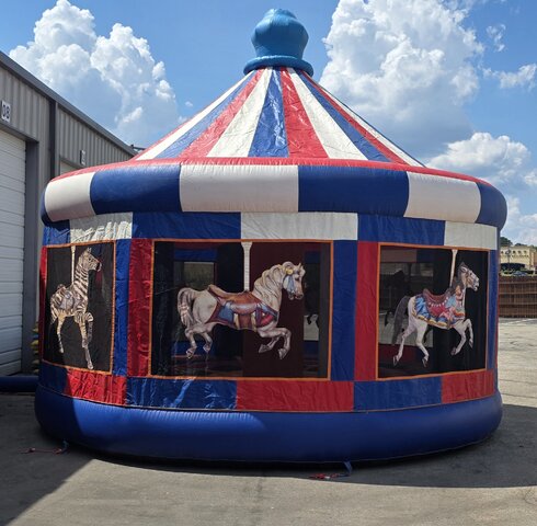 RB Carousel bouncy house rental from Funtastic Events in Longview, TX